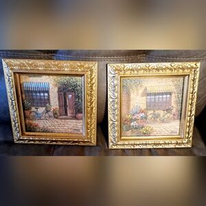 2-VTG Jon McNaughton Signed  Giclee Italy Tuscany Market Peddler Flower Peddler